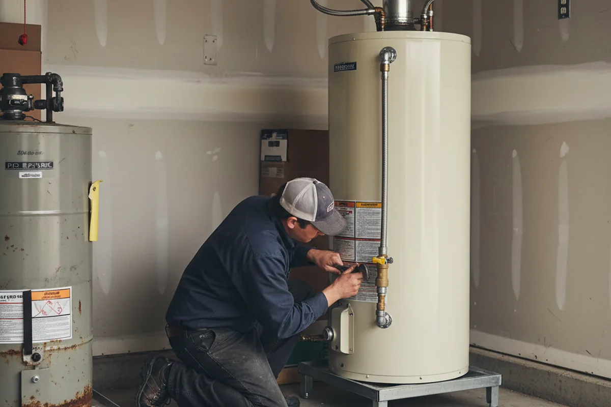 Water heater and shutoff valve replacement in Kingsburg
